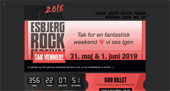 Desktop Screenshot of esbjergrockfestival.dk